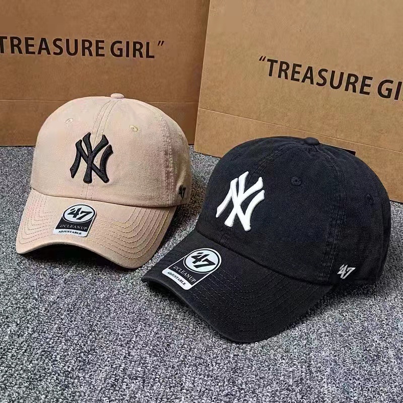 47 Brand  Mũ Lưỡi Trai Cotton Thêu Họa Tiết Thời Trang Unisex