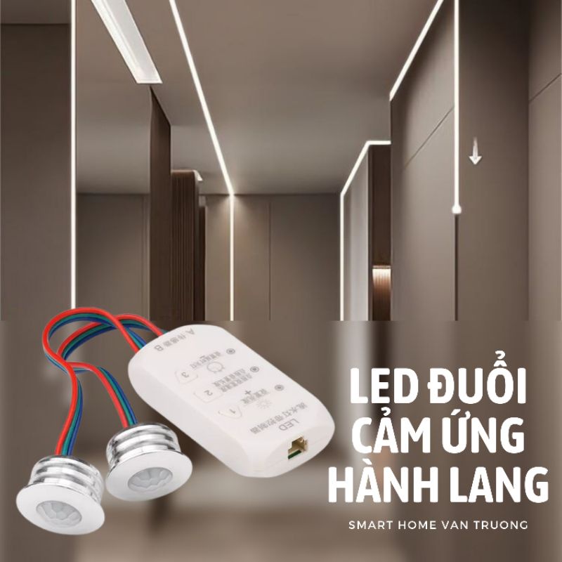Đèn led cảm ứng nước chảy, đuổi ngựa chạy theo bước chân WS2812 và WS2811 (led 3 dây)