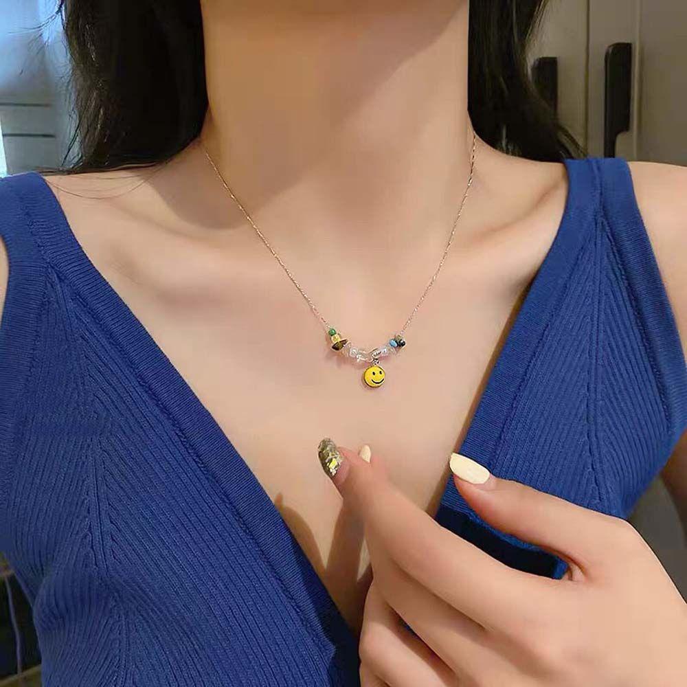 ANEMONE Vòng Cổ Choker Bằng Thép Titan Mặt Đầu Lâu Phong Cách Punk Đơn Giản Cho Nữ