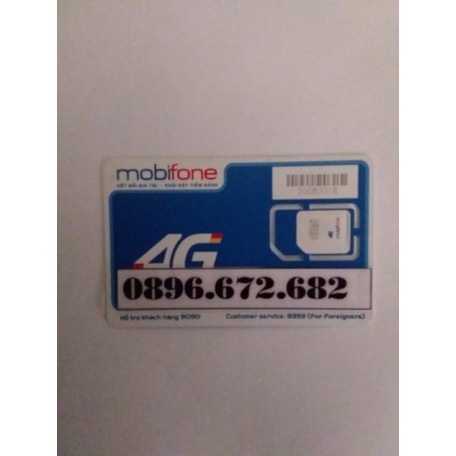 Sim mobiphone số dễ nhớ giá rẻ - đăng kí được gói C90 - 0896 672 682