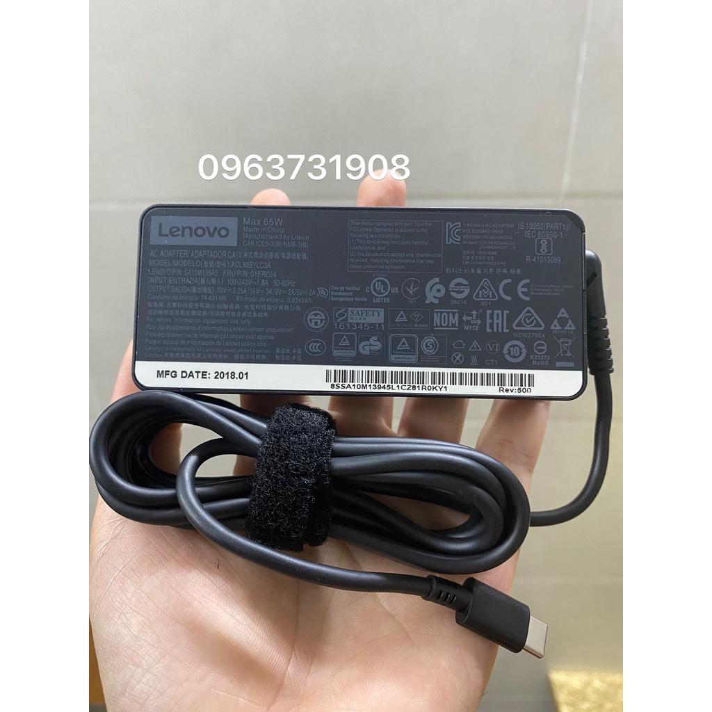 Adapter sạc pin laptop lenovo Thinkpad E15 2020 chính hãng bóc máy lenovo