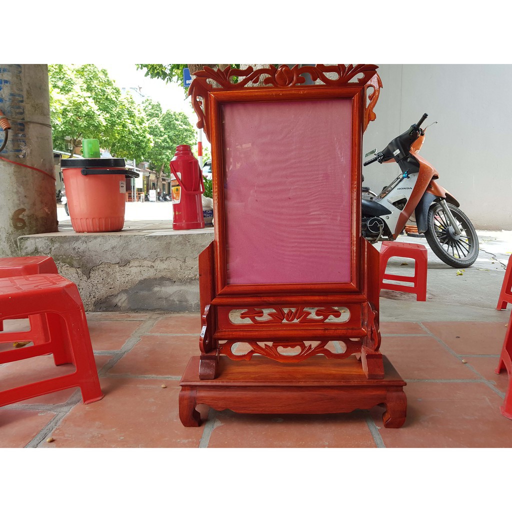 Đế khung ảnh,giá đỡ khung ảnh,kỷ dài gỗ hương Cao 10 Sâu 13