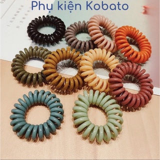 Dây cột tóc lò xo bằng nhựa nhiều màu xinh xắn cho nữ