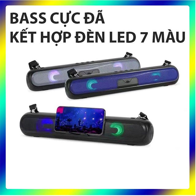 {MUA 1 TẶNG 1 QUÀ}Loa bluetooth A28,cecoking có giá đỡ,âm thanh nổi,bass mạnh,có micro nghe gọi,đèn led 7 màu nhấp nháy