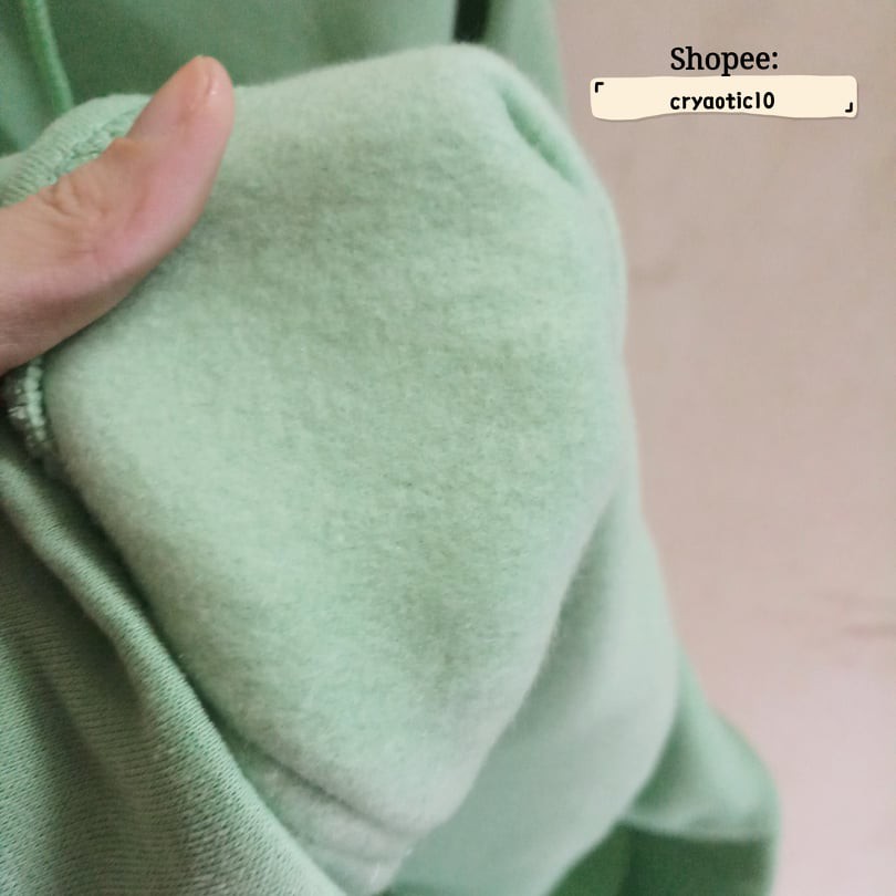 [Kèm video + hình thật] Áo hoodie nỉ xanh cốm sữa unisex | WebRaoVat - webraovat.net.vn