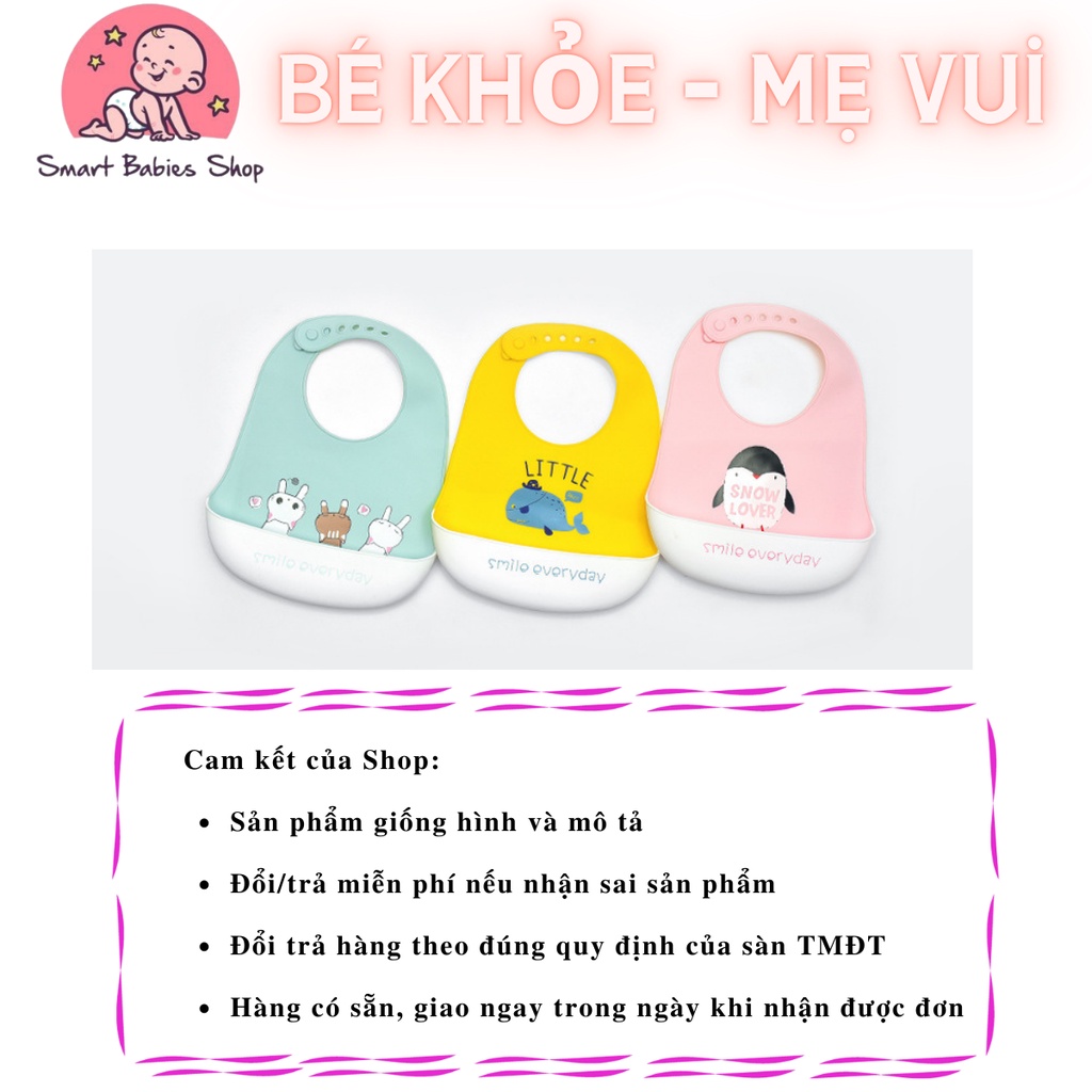 Yếm máng ăn dặm Silicone
