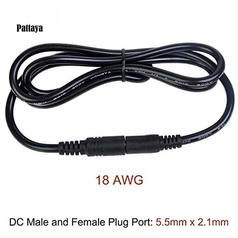 Dây Cáp Nối Dài Nguồn Điện 2.1x5.5mm Male Sang Female 12V DC Dành Cho CCTV
