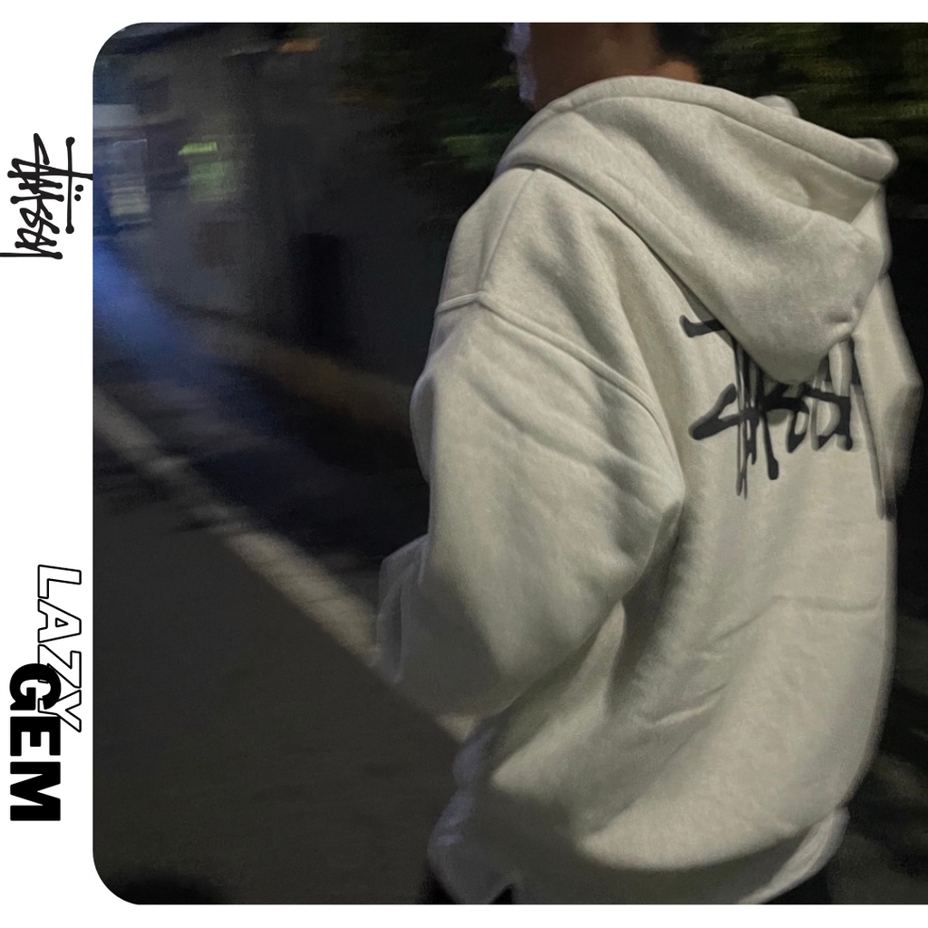 Áo Hoodie Stussy Zip Basic - AUTHENTIC 100%