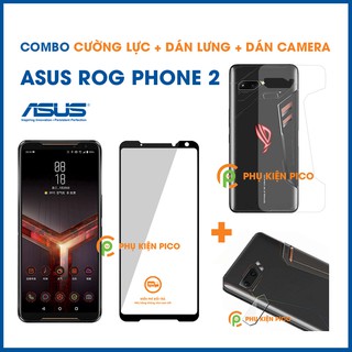 Kính cường lực Rogphone 2 và Dán lưng Rog phone 2 và Dán camera Rog Phone 2 - Combo phụ kiện Asus Rog Phone 2