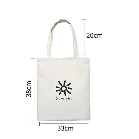 Túi tote vải canvas loại xịn dày dặn có khóa kéo họa tiết miếng dưa hấu cute cho nữ - Banana Store