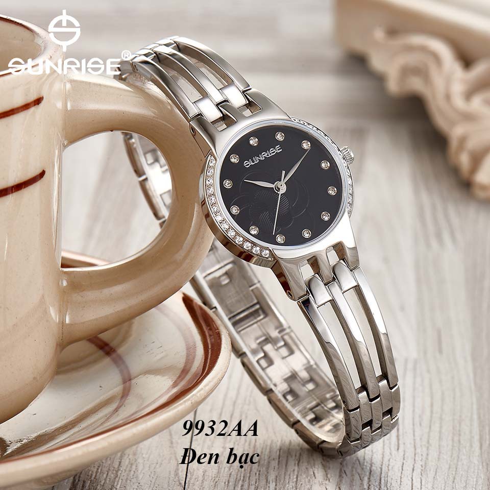 Đồng hồ nữ siêu mỏng Sunrise 9932AA Đính đá kính Sapphire chống xước - Fullbox chính hãng | WebRaoVat - webraovat.net.vn