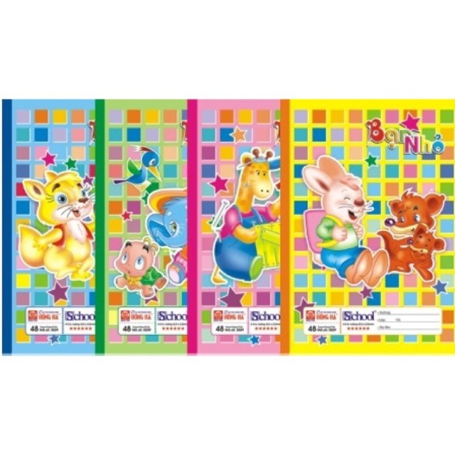 Combo 5 quyển vớ ô ly Hồng Hà/ vở 4 ly/vở bạn nhỏ mã 0509