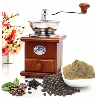Cối xay tiêu gỗ tròn và vuông - cối xay tiêu gỗ