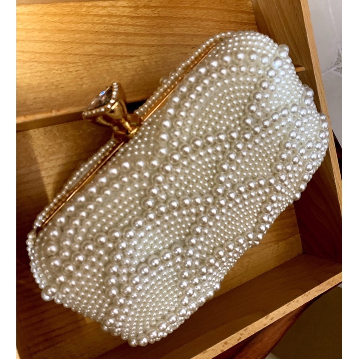 Túi Đầm Gắn Hạt Trang Trí Có Dây Đeo Vai Túi Size Lớn Đựng Được Nhiều Đồ Tiện Dụng