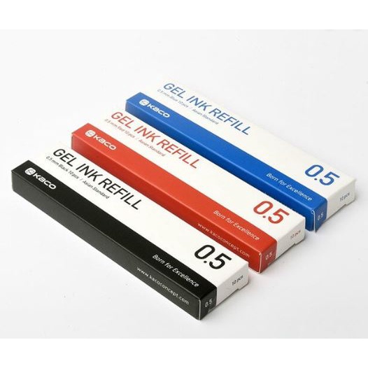 Ruột bút gel KACO PURE nét 0.5mm tuỳ chọn