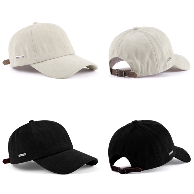 Mũ lưỡi trai mềm màu trơn đơn giản phong cách retro cổ điển