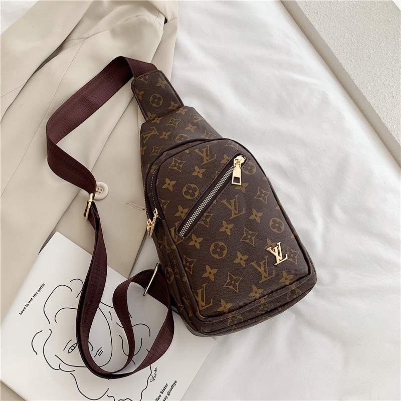 Túi Đeo Chéo Trước Ngực Màu Nâu Thời Trang Nam Nữ Trẻ Trung Lv6689 | BigBuy360 - bigbuy360.vn