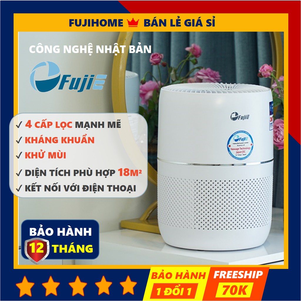 [BH 12 THÁNG] Máy lọc không khí ion âm Fujie AP300 4 cấp lọc diệt khuẩn và bụi mịn bộ máy lọc không khí ion âm phòng ngủ