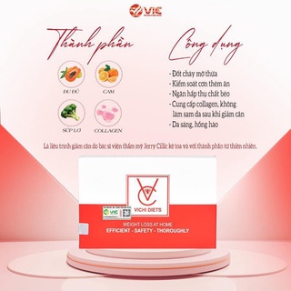 TẶNG VitC SIẾT EO  Giảm cân Vichi diets Chính hãng Viên Uống Detox giảm