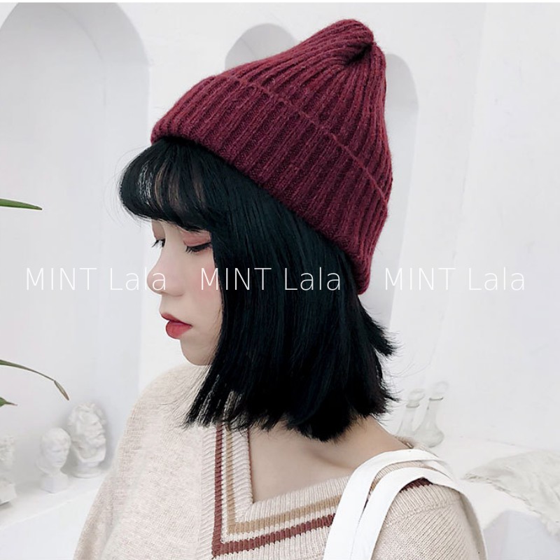 Mũ Len Nam Nữ Loại Trơn Đơn Giản Cá Tính