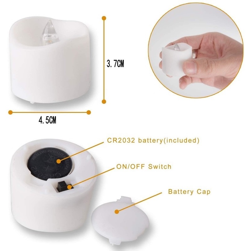 1 Đèn LED Hình Ngọn Nến Không Lửa Chạy Bằng Pin Dùng Trang Trí Tiệc