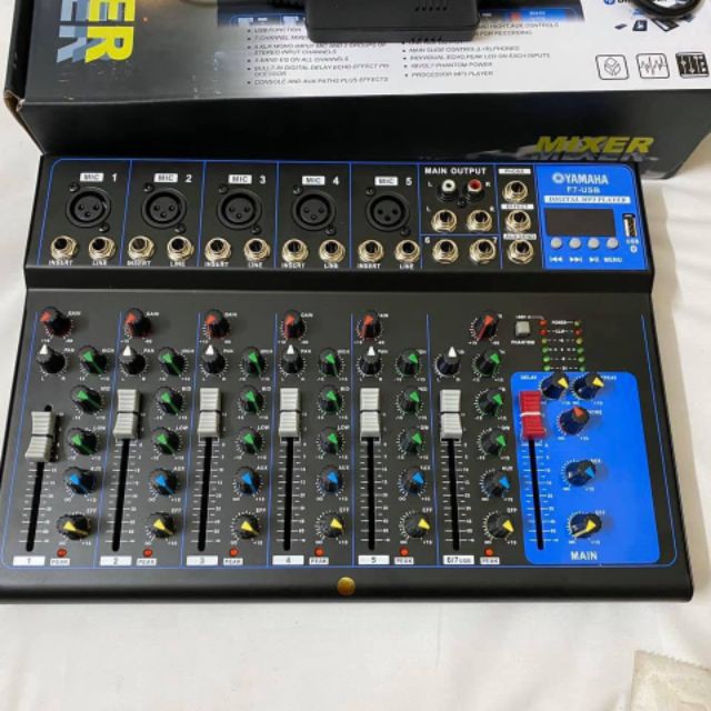 Bàn Mixer F7 Có Bluetooth có màn hình Led Mixer Yamaha F7 Thu Âm Livestream Karaoke giá rẻ