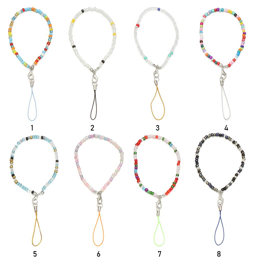 MAYSHOW Universal Mobile Chain Colorful Phone Bracelet Phone Charm Strap for Keys Gift Lanyard Girls Lady Phone Case Hanging Cord Acrylic Bead