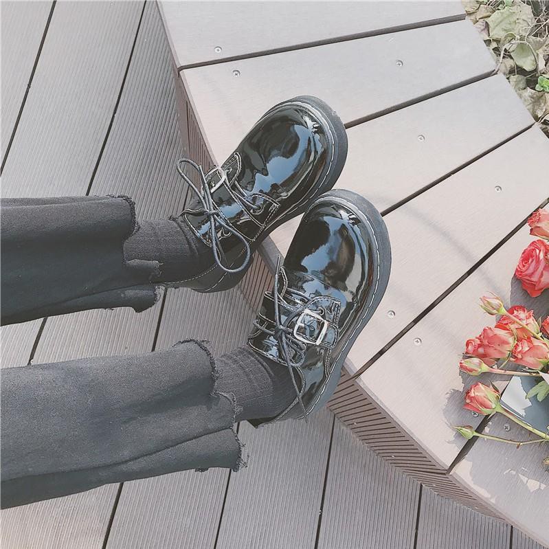 Giày ulzzang da bóng dây tròn có quai ngang Hàng quảng châu | BigBuy360 - bigbuy360.vn