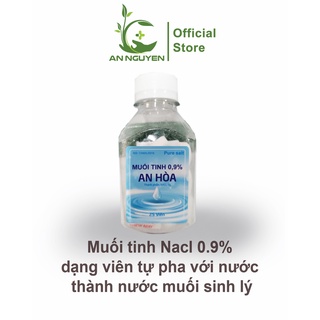 Combo 2 lọ Viên muối tinh Nacl 0.9% dạng viên tự pha với nước thành nước muối sinh lý
