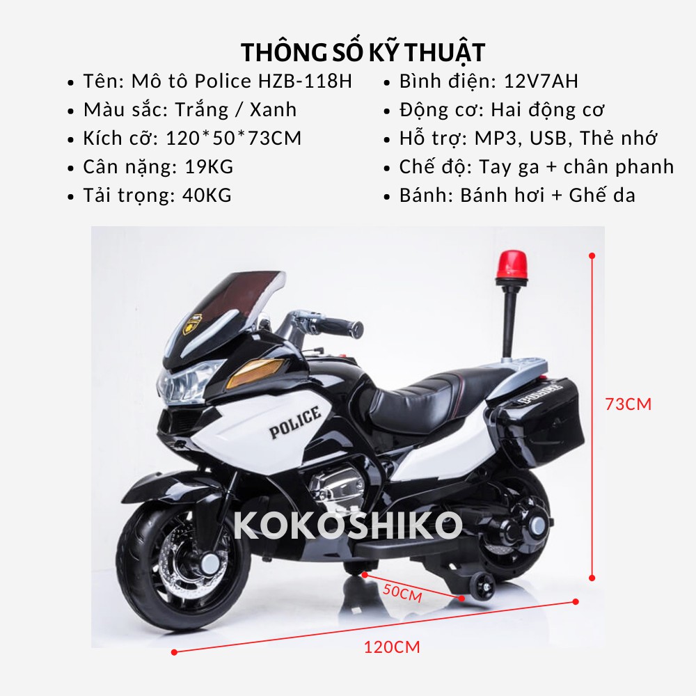 Xe mô tô điện Police HZB.118-H