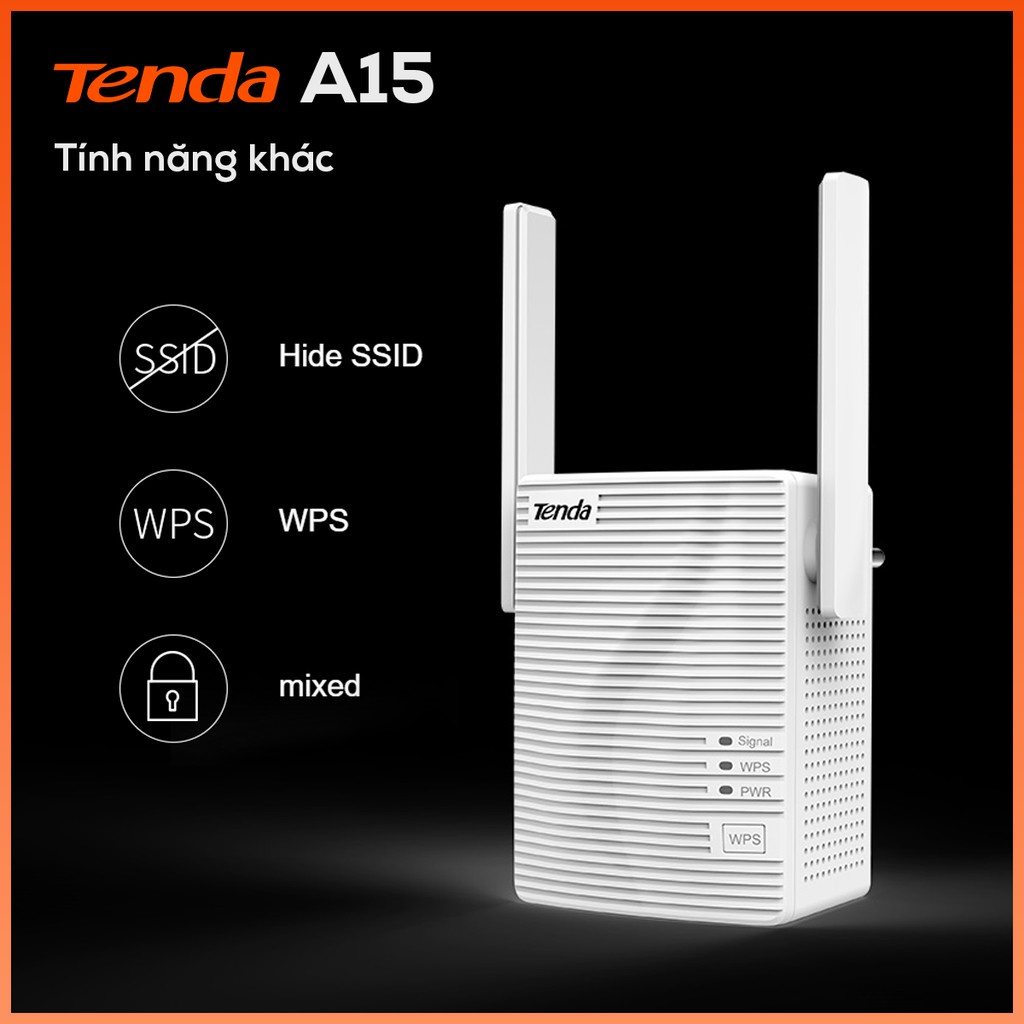Bộ Mở Rộng Sóng Tenda A15 băng tần kép AC750