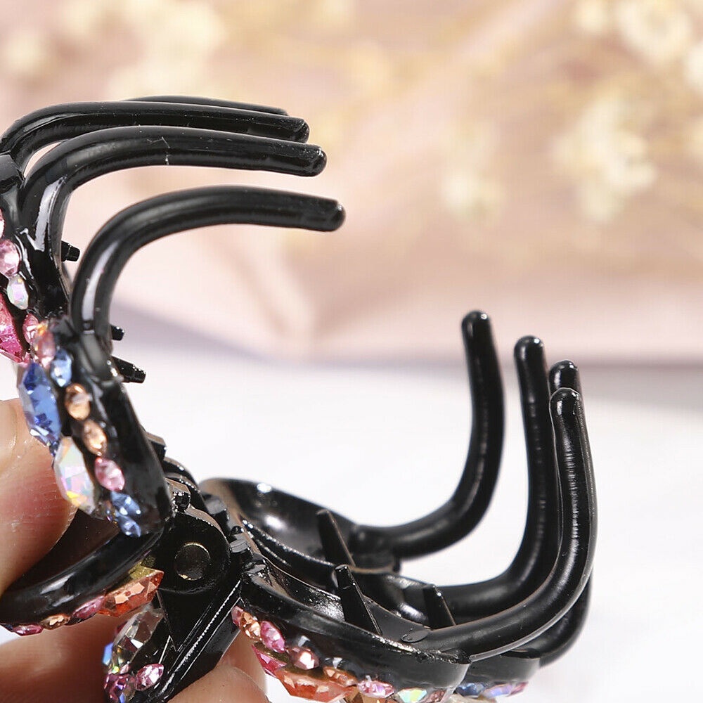 Kẹp tóc Haimeikang hình hoa đính đá sang trọng cho nữ