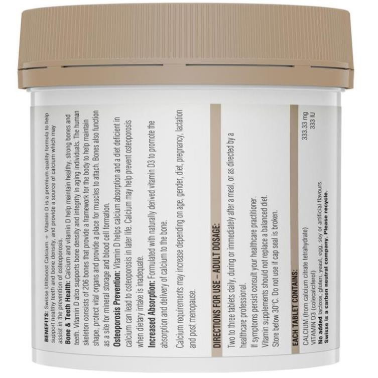 Viên uống canxi và vitamin d swisse_ calcium + vitamin d | Thế Giới Skin Care