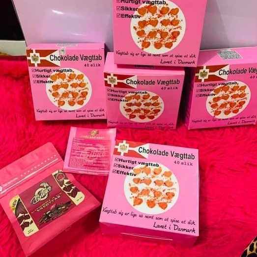Kẹo giảm cân Socola Đan Mạch Chokolade Vaegttab hộp 20 viên  giá dùng thử