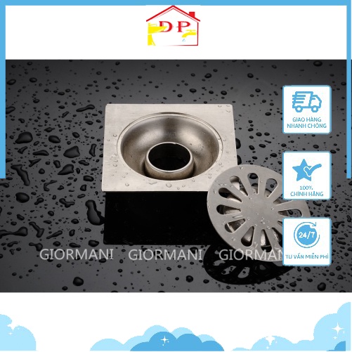 Nắp đây, Ga thoát sàn nhà tắm inox 304 KT 10x10 cm
