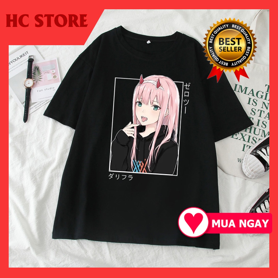 HOT🔥 Áo Phông Darling in the Franxx  Zero Two mẫu mới cực chât0