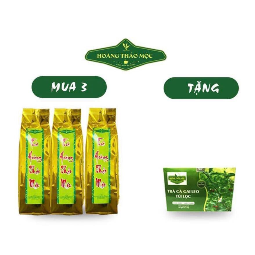 Trà hoàng thảo mộc 500gr( Mua 3 tặng 1 hộp trà HTM túi lọc)