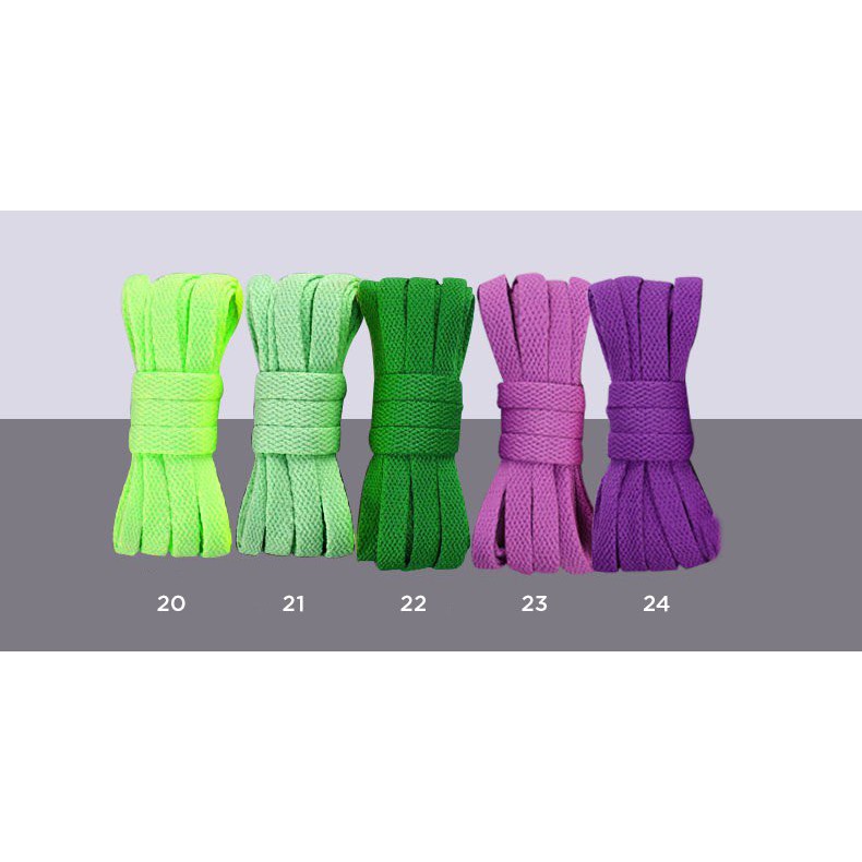 Dây Giày Thể Thao Sneaker Bản Dẹt Nam Nữ Nhiều Màu 140cm - 160cm Chất Lượng Cao