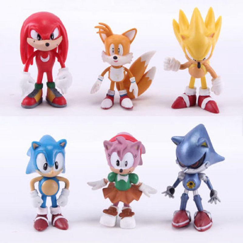 Bộ Sưu Tập Búp Bê Nhân Vật Sonic The Hedgehog Game (6 Cái)