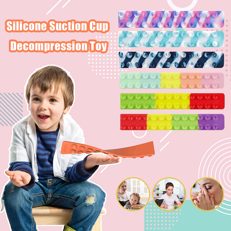 Đồ Chơi Giảm Căng Thẳng Hình Mực Cầu Vồng Bằng Silicon Mềm