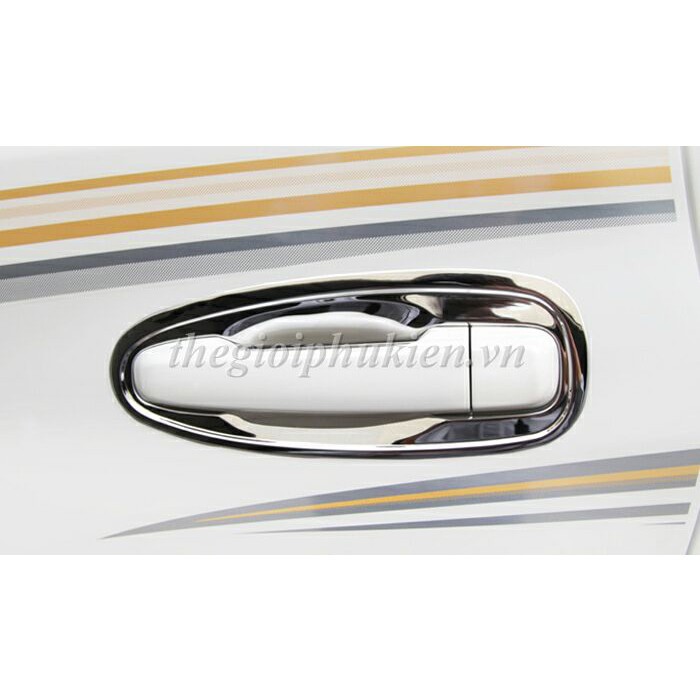 Ốp tay nắm, hõm cửa xe Toyota Land Cruiser Prado 2011-2021, mạ Crom cao cấp