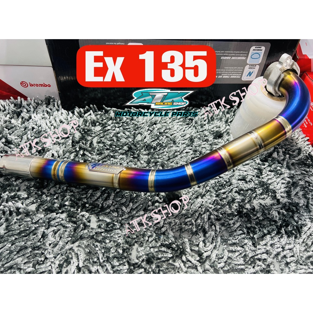 Cổ Pô Titanium 100% xịn hàng gia công gắn Pô zin gắn cho các loại xe Exciter 150. Ex 10, Ex135, Exciter 155 Vario Wave