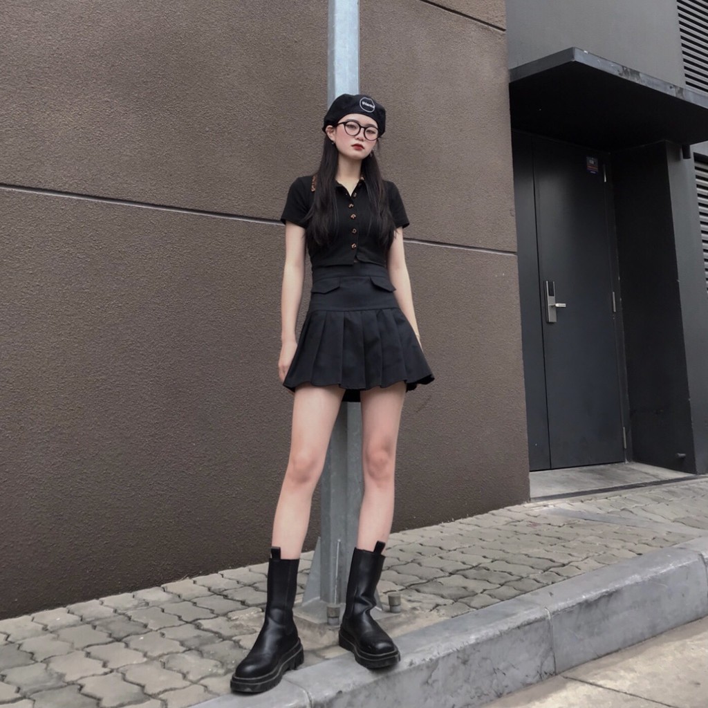 Áo Croptop Cổ Da Beo Cúc Bọc Chất Thun Thiết Kế Inwear - 𝑰𝒔𝒊𝒔 𝑪𝒓𝒐𝒑𝒕𝒐𝒑 | BigBuy360 - bigbuy360.vn