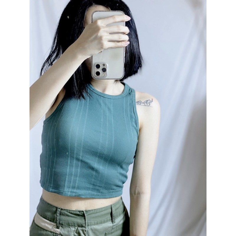 ⭐️Xả Hàng⭐️ Áo Croptop nữ chất cotton, áo ba lỗ cộc tay nữ vải co giãn 4 chiều. | BigBuy360 - bigbuy360.vn