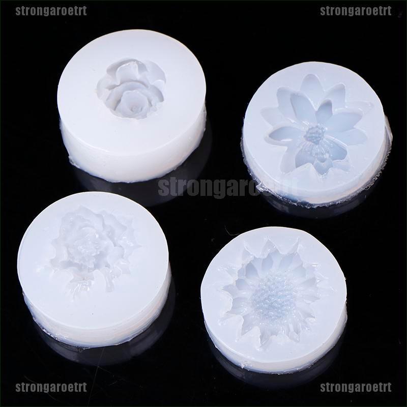 Khuôn Silicone Làm Bánh Tạo Hình Bông Hoa 3d 4 Phong Cách