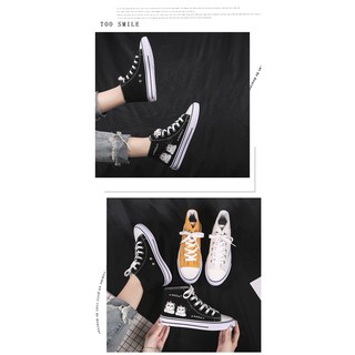 Giày nữ chất vải cao cổ họa tiết cute