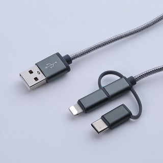 DÂY SẠC NHANH 3 ĐẦU IPHONE, ANDROID, TYPE C