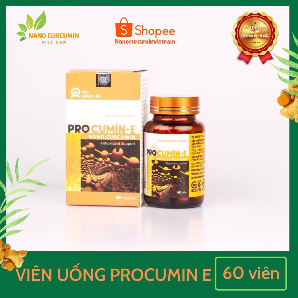 Nano curcumin Procumin E dạng viên 60 viên/hộp