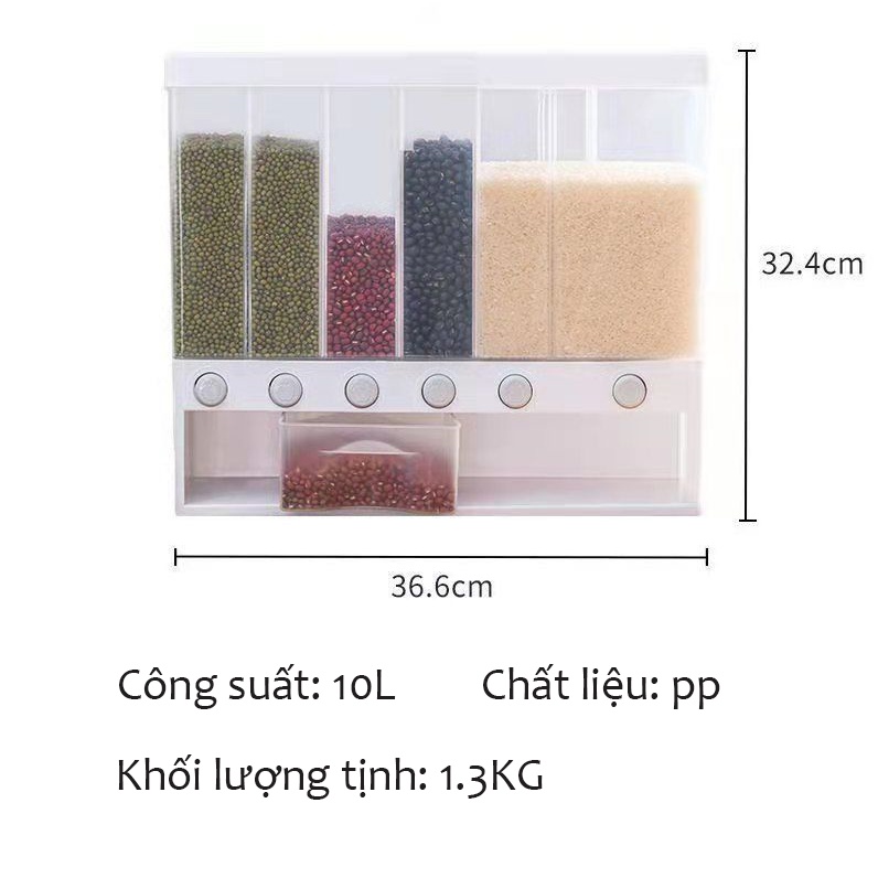Thùng đựng gạo và các loại hạt nhiều ngăn