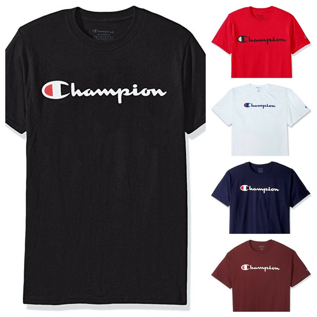 Áo thun nam Champion Script Logo Athletic Fit chính hãng